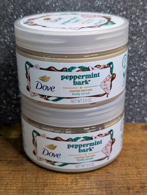 Dove Limited Edition Peppermint Bark Mini Body Scrub 3.5oz Pack Of 2